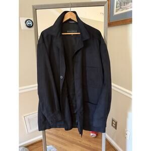 MacMor Private Collection Men's Black Button Jacket Coat Liner XL